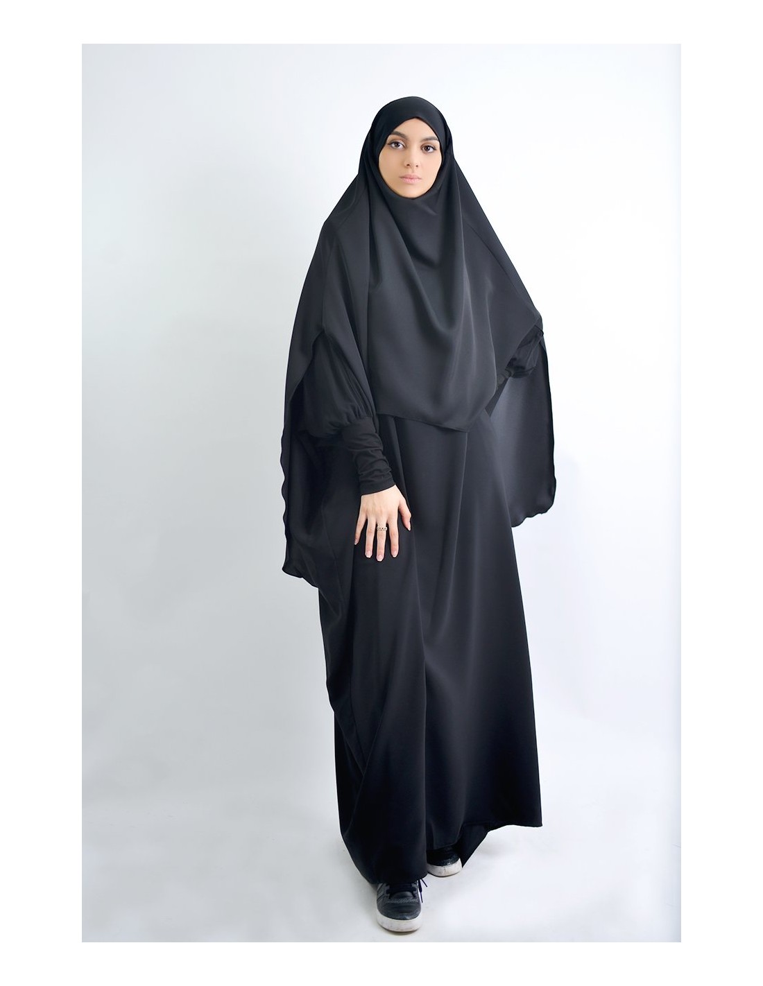  Abaya  Khaleej Khimar  a Fentes