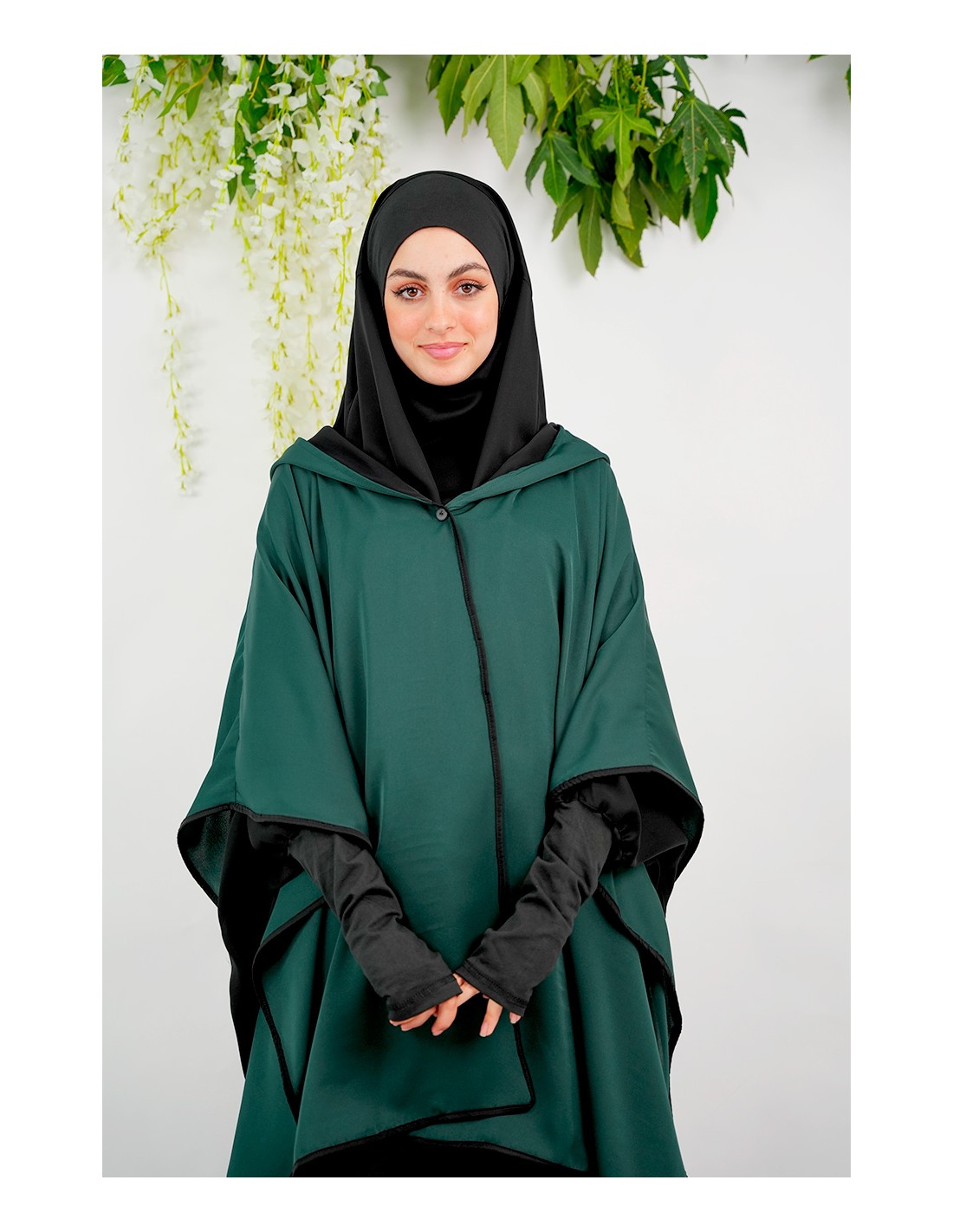 hooded cape abaya